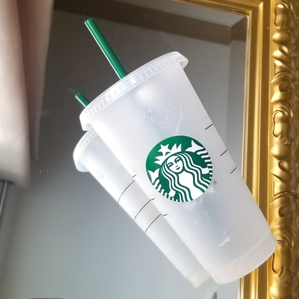 ❗Starbucks Confetti Color-Changing Reusable Cold Cup with Straw❗